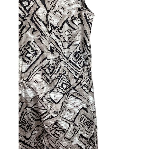 Weekends By Chicos Argyle Diamond Tan Lightweight Vest Cinch Waist Size 2 Large - Picture 3 of 10